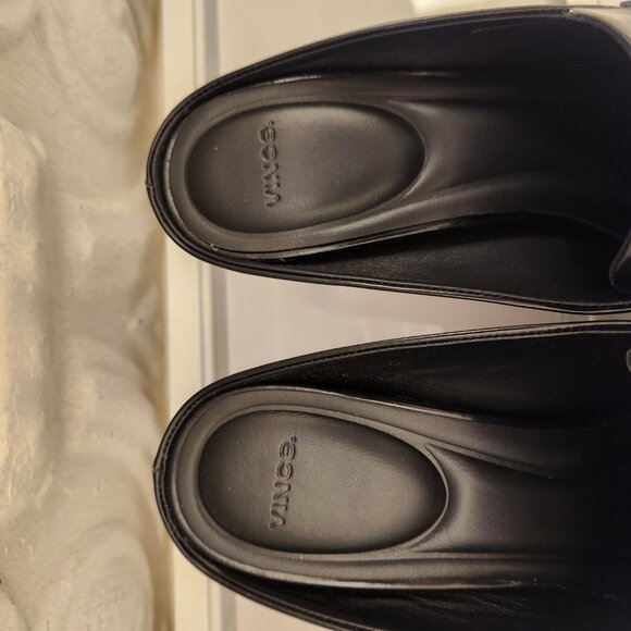 Vince Black Leather "Samy" Mules. NIB with Dust bag. Size 5.5 - Picture 5 of 13
